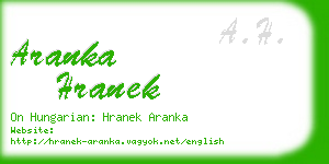 aranka hranek business card